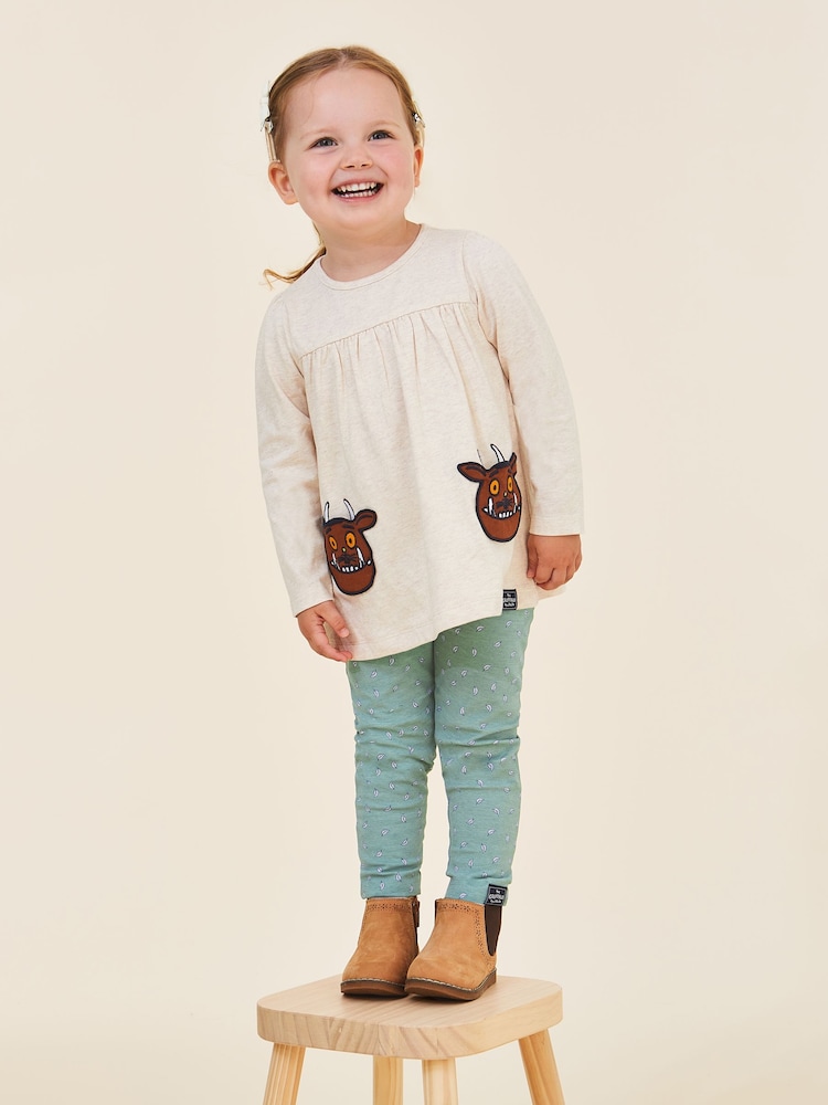 JoJo Maman Bébé Natural The Gruffalo Appliqué Pockets Tunic and Leggings Set - Image 2 of 9