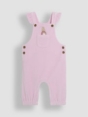 JoJo Maman Bébé Pink Peter Rabbit Appliqué Velour Dungarees and Body Set - Image 4 of 8