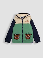 JoJo Maman Bébé Navy The Gruffalo Appliqué Jersey Hoodie - Image 1 of 3