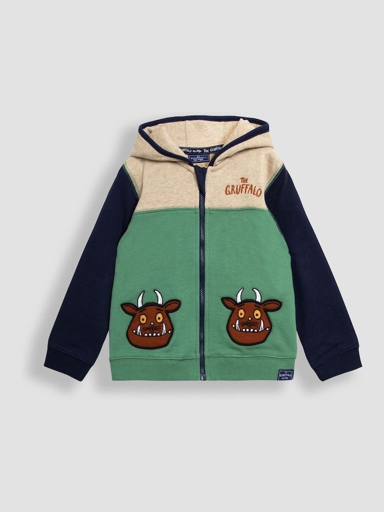 JoJo Maman Bébé Navy The Gruffalo Appliqué Jersey Hoodie - Image 1 of 3
