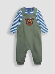 JoJo Maman Bébé Green The Gruffalo Appliqué Dungarees and Top Set - Image 1 of 5