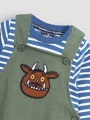 JoJo Maman Bébé Green The Gruffalo Appliqué Dungarees and Top Set - Image 5 of 5