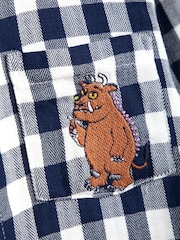 JoJo Maman Bébé Blue The Gruffalo Gingham Shirt - Image 3 of 3