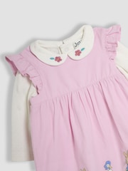 JoJo Maman Bébé Baby Peter Rabbit Set aus besticktem Kleid und Body - Bild 10 von 10