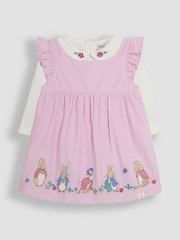JoJo Maman Bébé Baby Peter Rabbit Set aus besticktem Kleid und Body - Bild 5 von 10