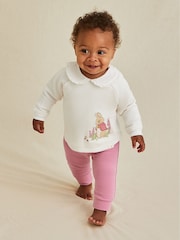 JoJo Maman Bébé Cream Peter Rabbit Appliqué Sweatshirt and Leggings Set - Image 2 of 3