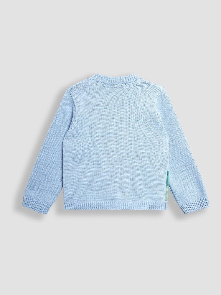 JoJo Maman Bébé Blue The Gruffalo Scene Jumper - Image 2 of 4