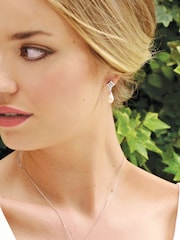 Ivory & Co Silver Tone Morocco Crystal and Pearl Earrings - Image 3 of 4
