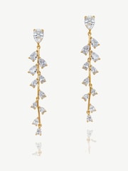 Ivory & Co Gold Plated Willow Trailing Vine Earrings - Image 1 of 4