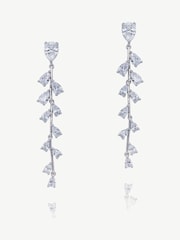 Ivory & Co Silver Plated Willow Trailing Vine Earrings - Image 1 of 4