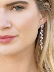 Ivory & Co Silver Plated Willow Trailing Vine Earrings - Image 2 of 4