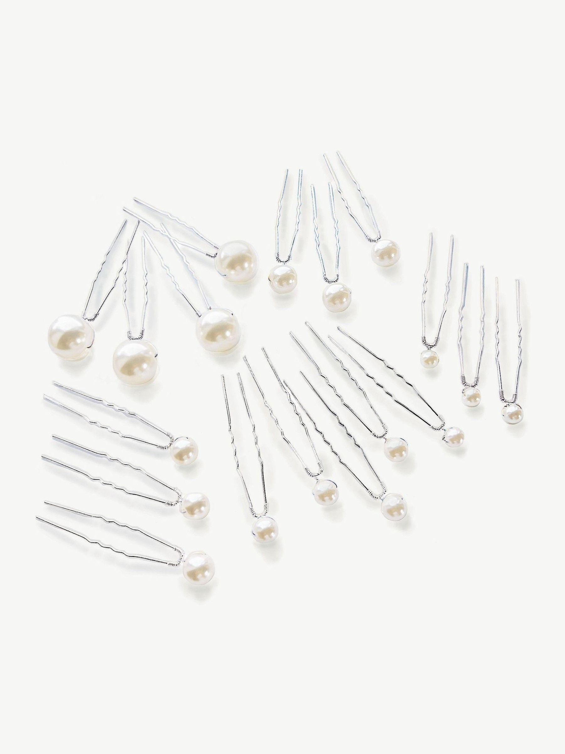 Ivory & Co Silver Pearl Hairpin Set