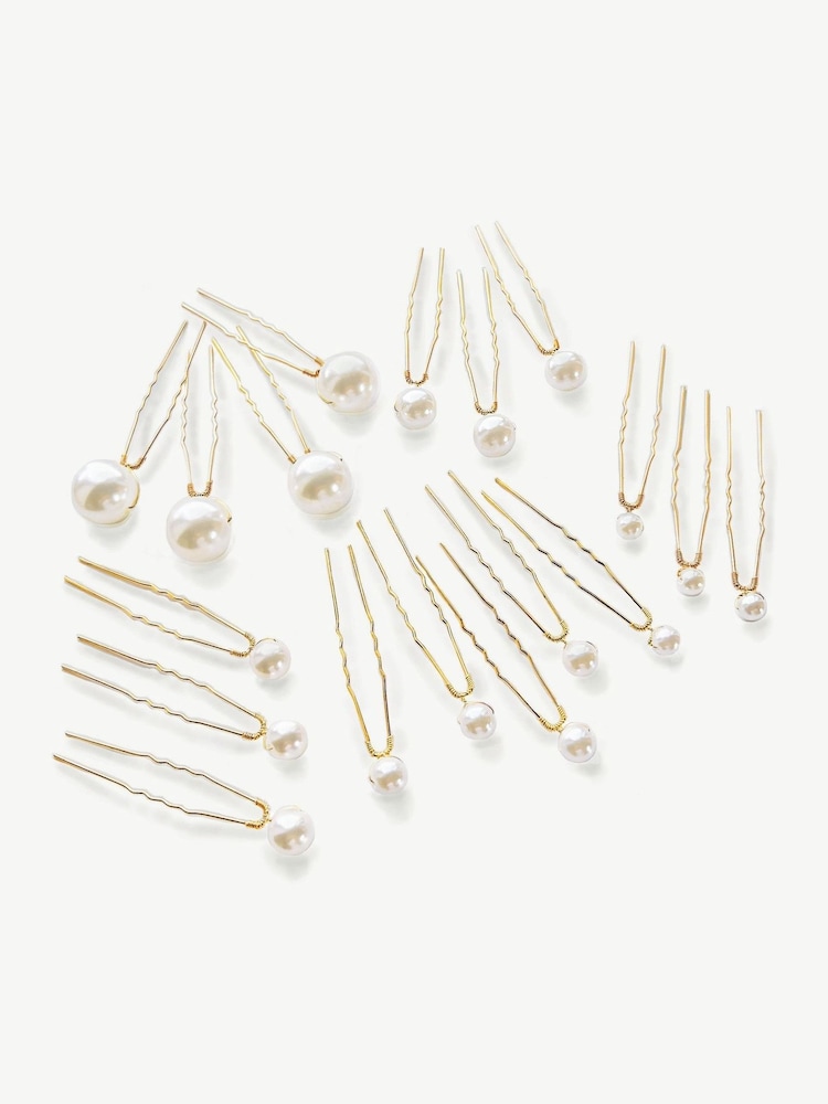 Ivory & Co Gold Pearl Hairpin Set - Image 1 of 4