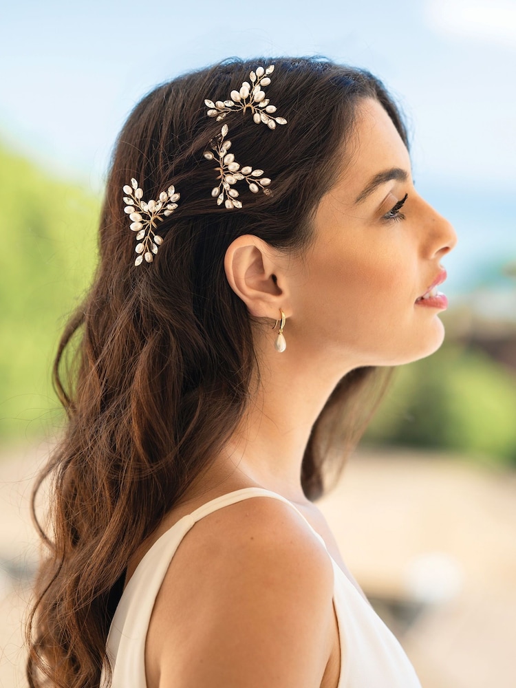 Ivory & Co Gold Comos Hairpins Set - Image 2 of 4
