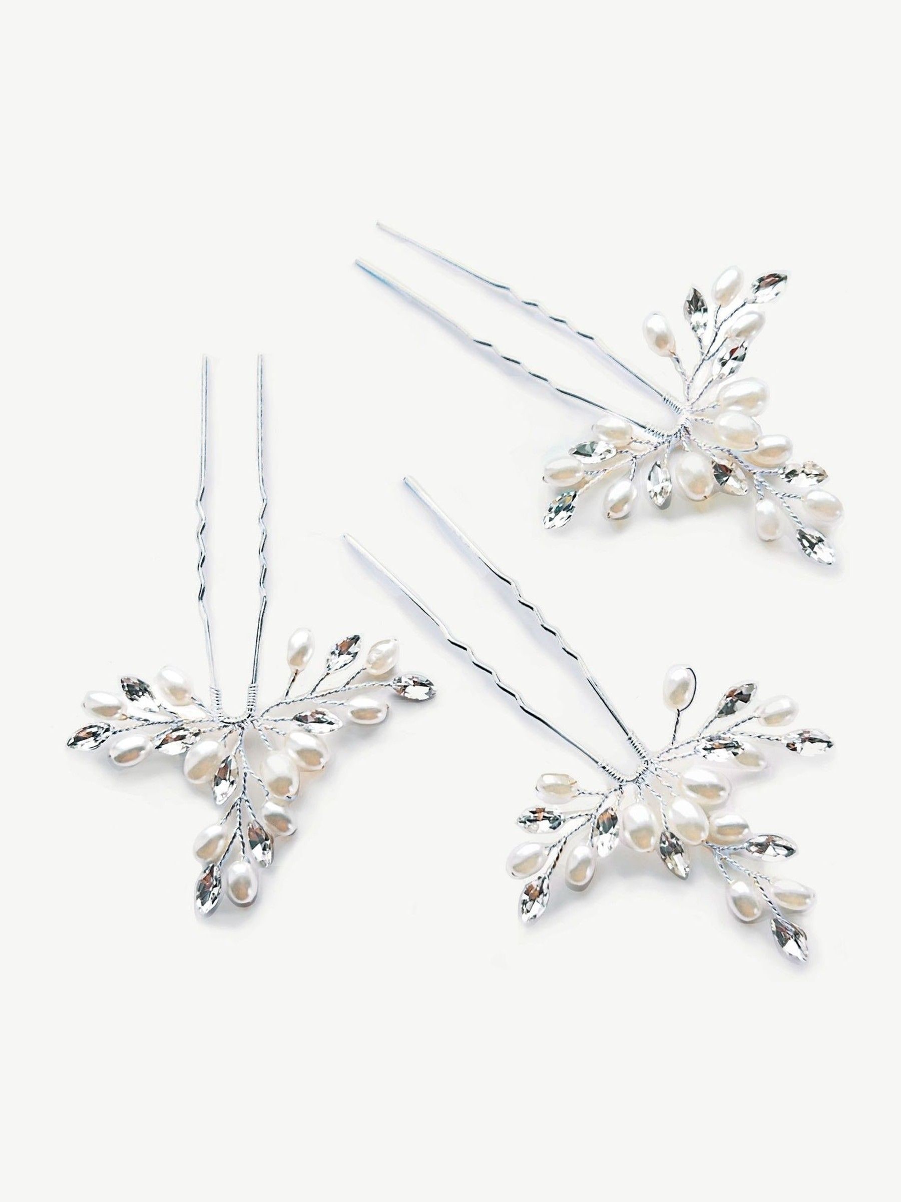 Ivory & Co Silver Cosmos Hairpins Set