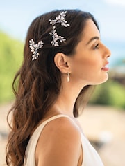 Ivory & Co Silver Cosmos Hairpins Set - Image 2 of 4