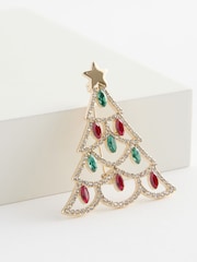 Gold Tone Christmas Tree Brooch Made With Recycled Brass and Zinc - Image 3 of 3