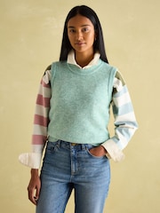 Joules Holly Green Regular Fit Knitted Vest - Image 1 of 7
