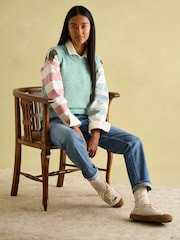 Joules Holly Green Regular Fit Knitted Vest - Image 3 of 7