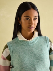 Joules Holly Green Regular Fit Knitted Vest - Image 4 of 7