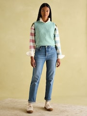 Joules Holly Green Regular Fit Knitted Vest - Image 5 of 7
