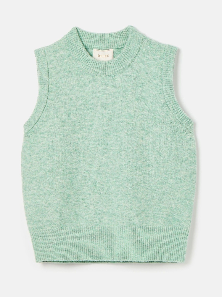 Joules Holly Green Regular Fit Knitted Vest - Image 7 of 7