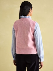 Joules Holly Pink Regular Fit Knitted Vest - Image 2 of 7