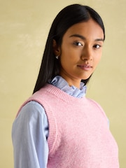 Joules Holly Pink Regular Fit Knitted Vest - Image 3 of 7