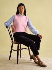 Joules Holly Pink Regular Fit Knitted Vest - Image 6 of 7