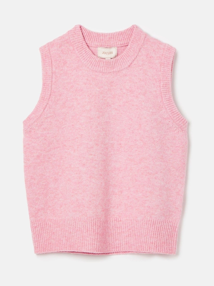 Joules Holly Pink Regular Fit Knitted Vest - Image 7 of 7