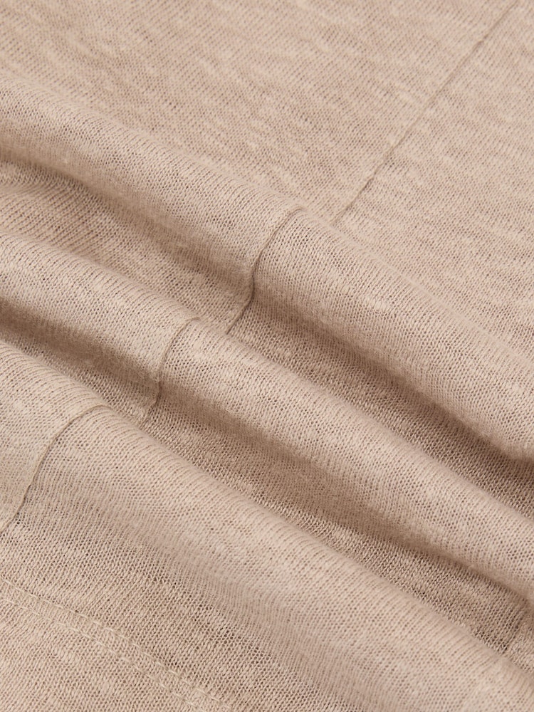 Reiss Stone Neutral Amy Linen Jersey Crew-Neck Vest - Image 6 of 6 Reiss Stone Neutral Amy Linen Jersey Crew-Neck Vest - Image 6 of 6