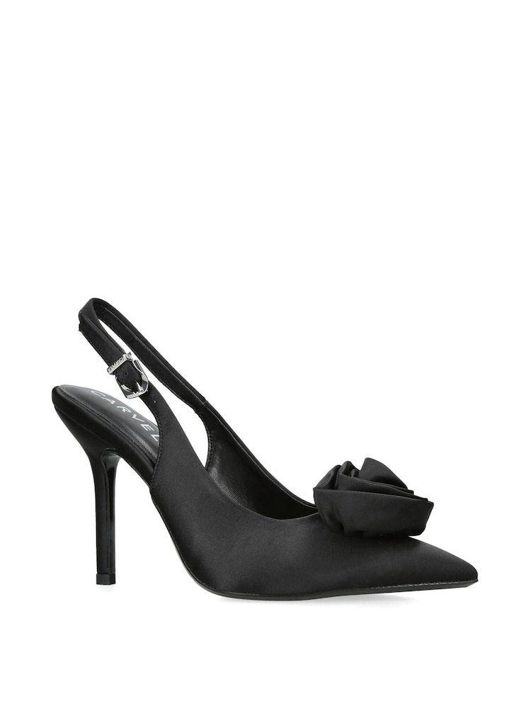 Carvela Corsage Sling Court 100 Black Shoes - Image 1 of 5