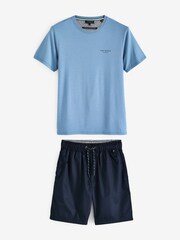 Ted Baker Blue T-Shirt and Shorts Set - Image 5 of 7