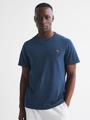Abercrombie & Fitch Blue Washed Icon T-Shirt - Image 5 of 6