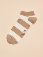 Joules Men's Rilla Brown Pack of Two Trainer Socks - Image 4 of 5