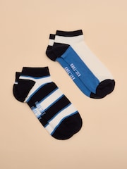 Joules Men's Rilla Blue Pack of Two Trainer Socks - Image 1 of 3