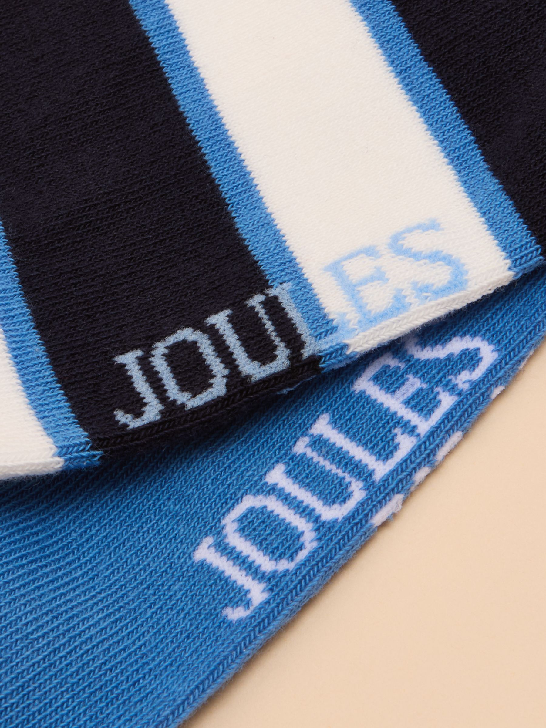 Joules Men's Rilla Blue Pack of Two Trainer Socks - Image 2 of 3