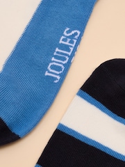 Joules Men's Rilla Blue Pack of Two Trainer Socks - Image 3 of 3