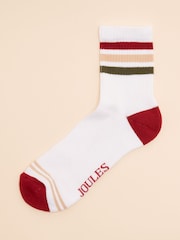 Joules Men's Volley Khaki Green Pack of Two Tennis Socks - Image 4 of 5