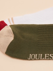 Joules Men's Volley Khaki Green Pack of Two Tennis Socks - Image 5 of 5