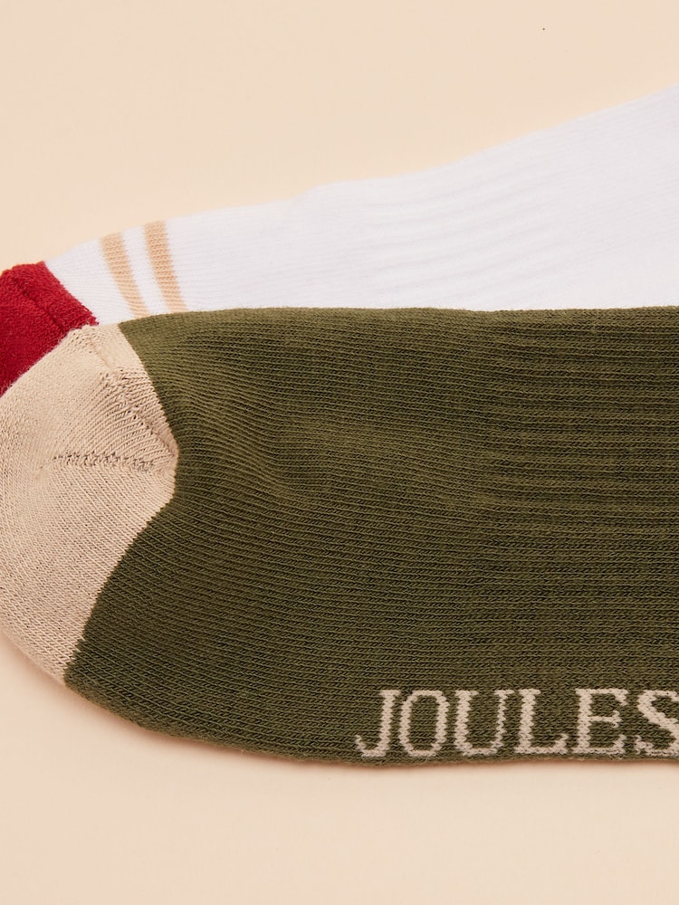 Khakigrün - Joules Men's Volley Pack of Two Tennis Socks - Bild 5 von 5 Khakigrün - Joules Men's Volley Pack of Two Tennis Socks - Bild 5 von 5