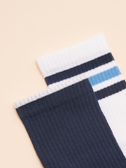Joules Men's Volley Navy Pack of Two Tennis Socks - Image 2 of 5