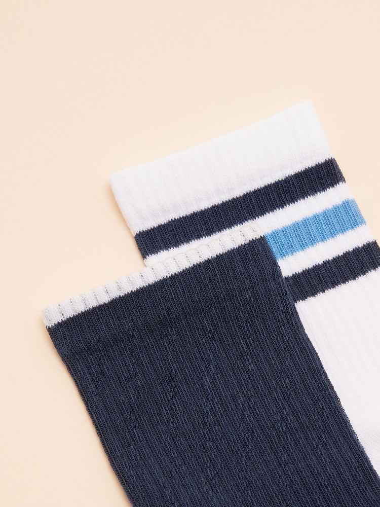 Marineblau - Joules Men's Volley Pack of Two Tennis Socks - Bild 2 von 5 Marineblau - Joules Men's Volley Pack of Two Tennis Socks - Bild 2 von 5