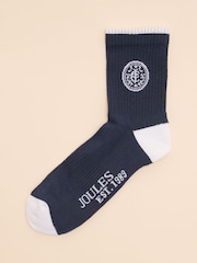 Joules Men's Volley Navy Pack of Two Tennis Socks - Image 3 of 5
