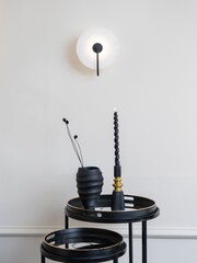 Libra Interiors Brown Barkway Marble LED Wall Light - Image 2 of 6