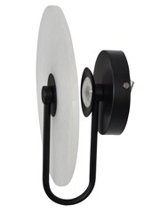 Libra Interiors Brown Barkway Marble LED Wall Light - Image 4 of 6