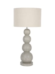 Libra Interiors Oak Wood Barnabus Table Lamp with Shade - Image 2 of 5