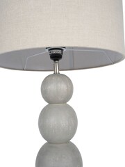 Libra Interiors Oak Wood Barnabus Table Lamp with Shade - Image 4 of 5