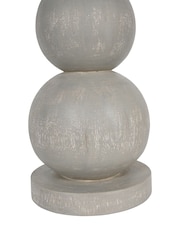 Libra Interiors Oak Wood Barnabus Table Lamp with Shade - Image 5 of 5