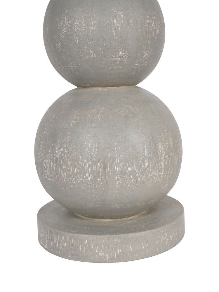 Libra Interiors Oak Wood Barnabus Table Lamp with Shade - Image 5 of 5